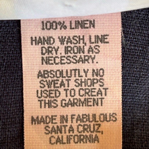 VINTAGE CHRISTINE DAMEN 100%‎ Linen Navy Blue Dress Long Maxi Short Sleeve Beach - Picture 5 of 14